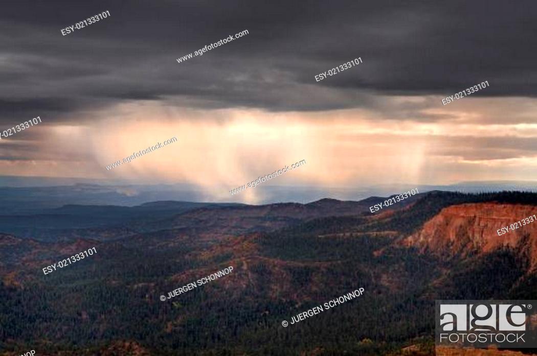 Stock Photo: Thunderstorm at Yovimpa Point.