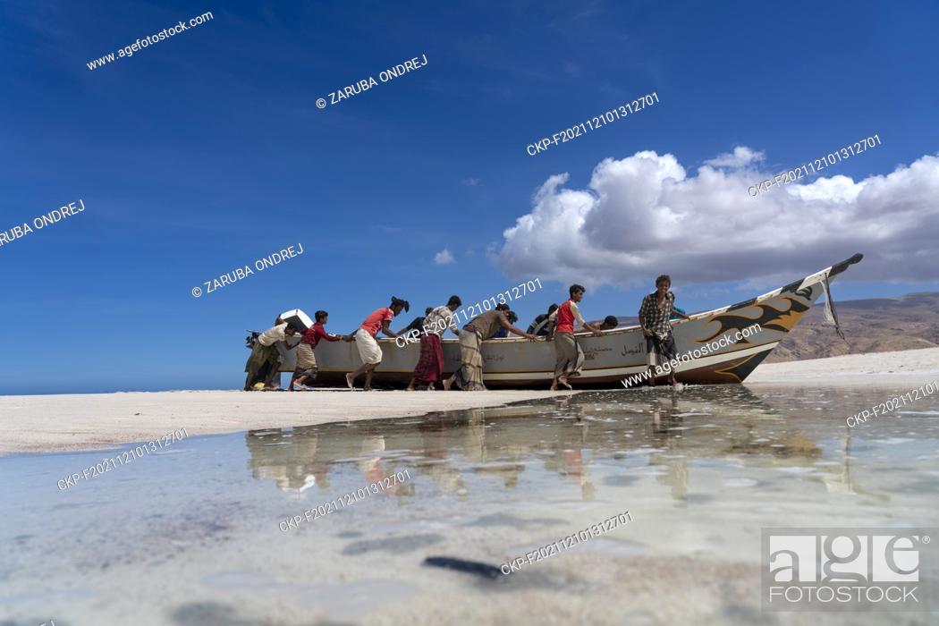 Stock Photo: Fishermen on the sand beach of Socotra island in Yemen, October 23, 2021. (CTK Photo/Ondrej Zaruba).