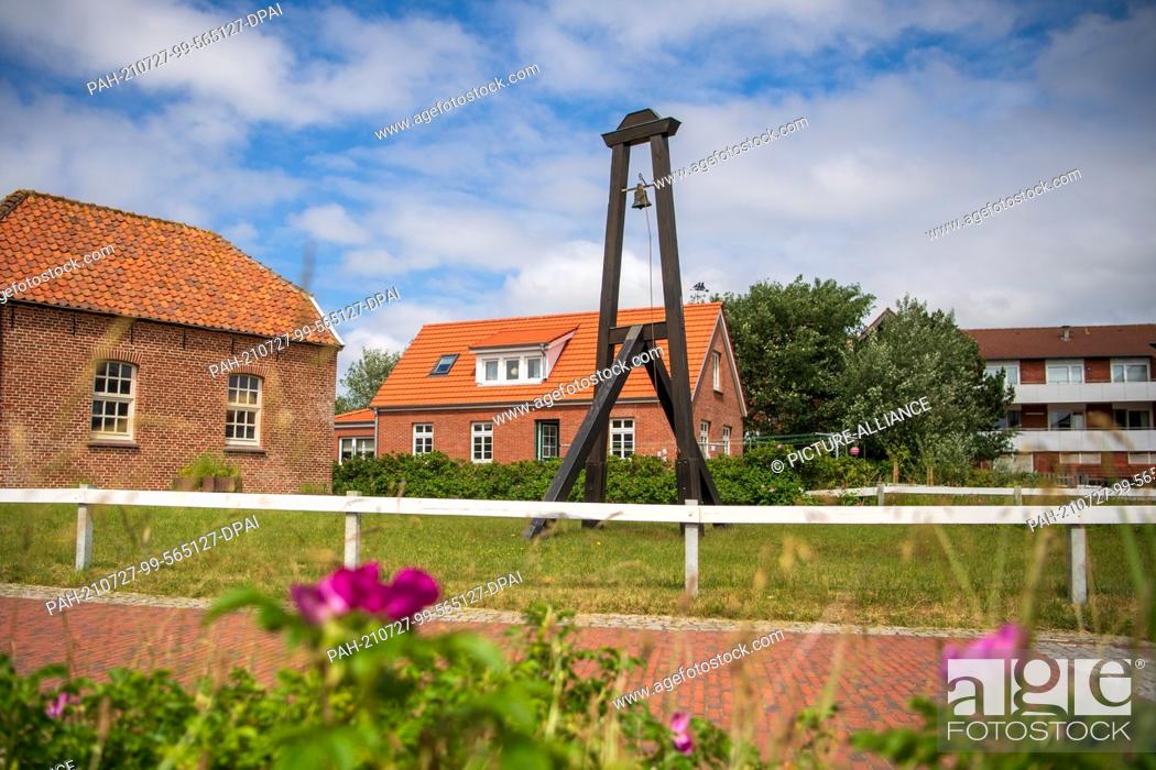 Stock Photo: 24 June 2021, Lower Saxony, Baltrum: The island bell is the landmark of the North Sea island Baltrum. Photo: Sina Schuldt/dpa.