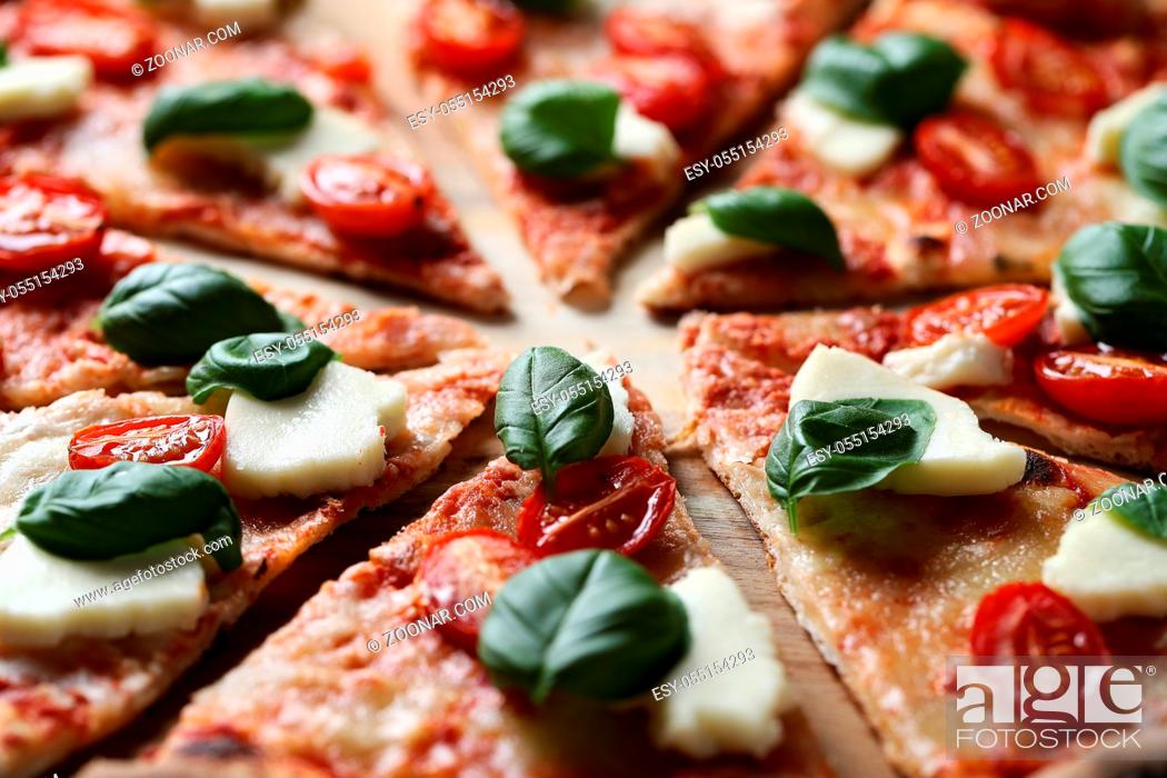Stock Photo: Delicious pizza on the table.