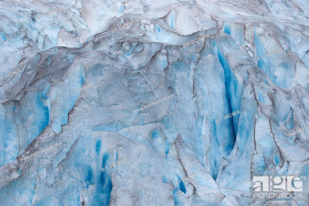 Stock Photo: Nigardsbreen glacier with crevasse, Norway, Jostedalsbreen National Park.