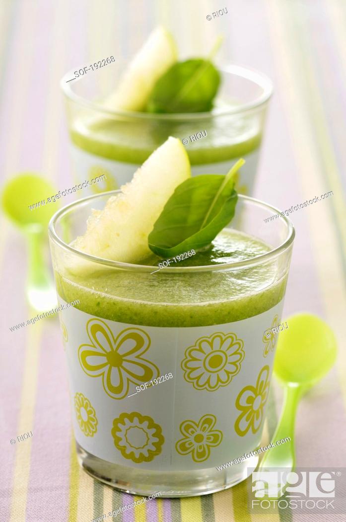 Stock Photo: Green gazpacho.