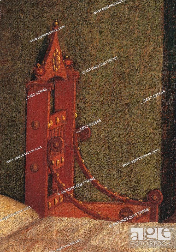 Stock Photo: Legend of St Ursula. The Dream of Ursula, by Vittore Carpaccio, 1495, 15th Century, oil on canvas, cm 273 x 267. Italy, Veneto, Venice, Accademia Art Galleries.