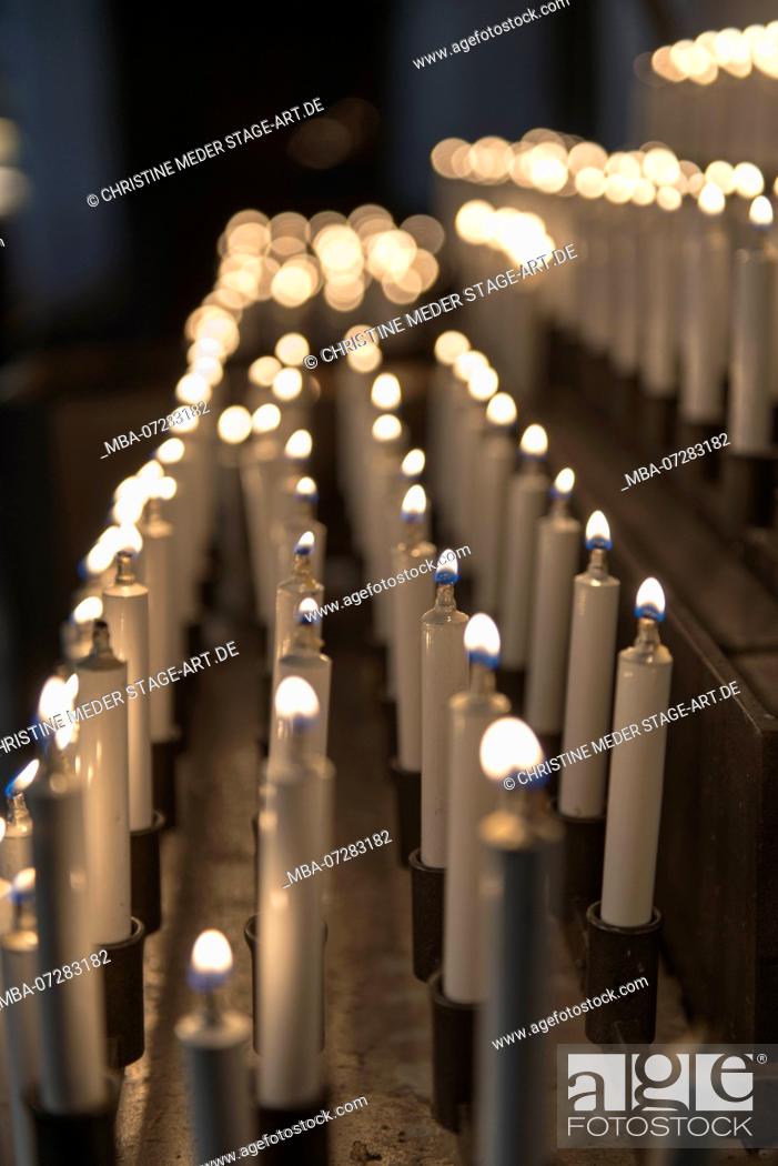 Photo de stock: white liquid wax offer candles, votive candles.
