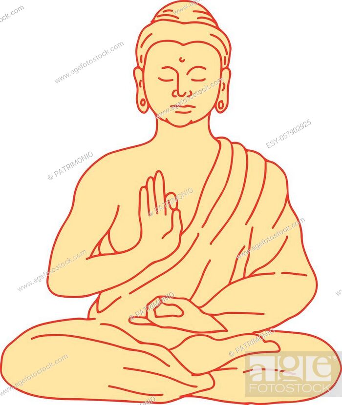 Drawing sketch style illustration of Gautama Buddha, Siddhartha Gautama or  Shakyamuni Buddha sitting..., Stock Vector, Vector And Low Budget Royalty  Free Image. Pic. ESY-057902925 | agefotostock