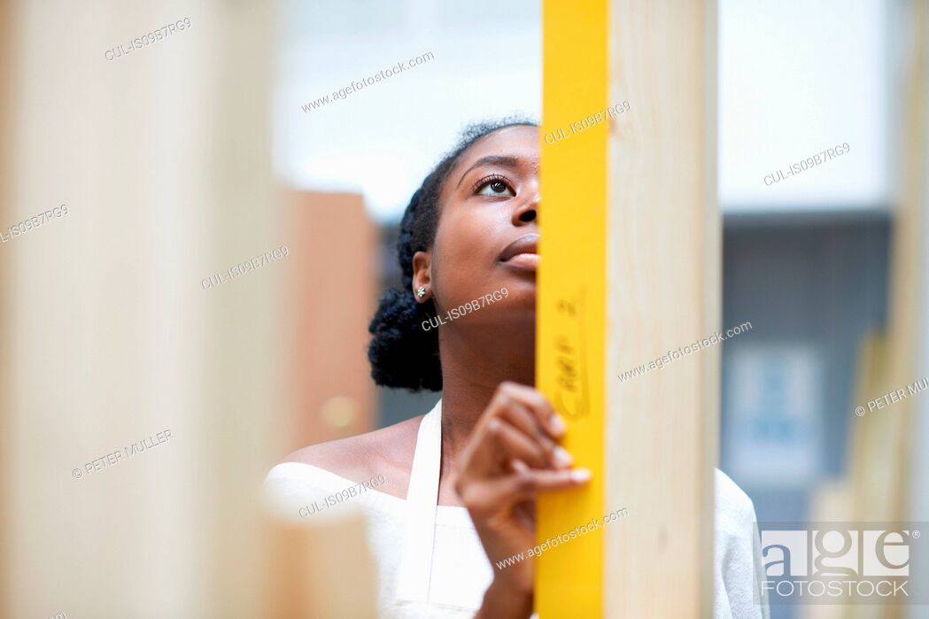 Stock Photo: Student learning how to do building work.