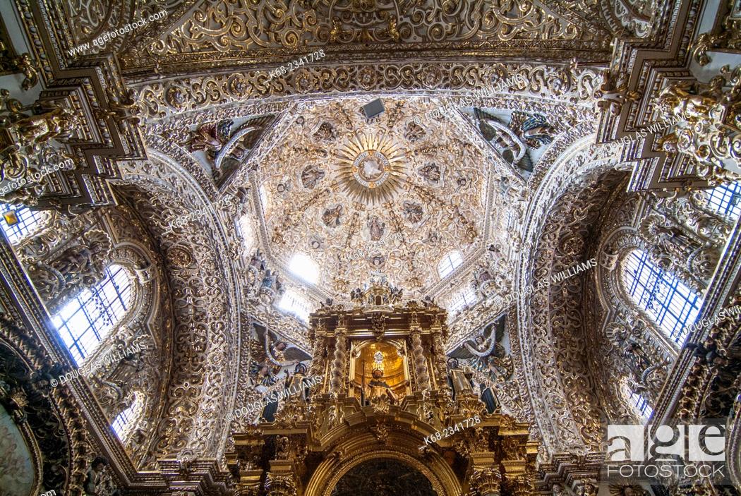 Capilla del Rosario, inside the Iglesia de Santo Domingo, Puebla, Mexico,  Stock Photo, Photo et Image Droits gérés. Photo K68-2341728 | agefotostock