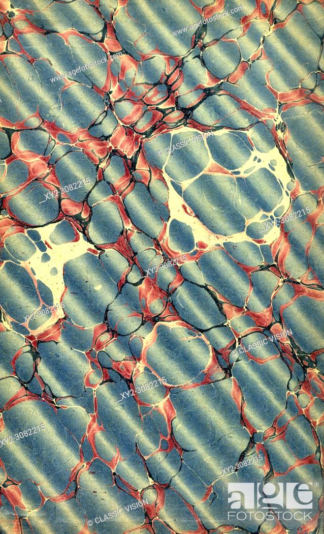 Photo de stock: Decorative endpaper from a nineteenth century book.