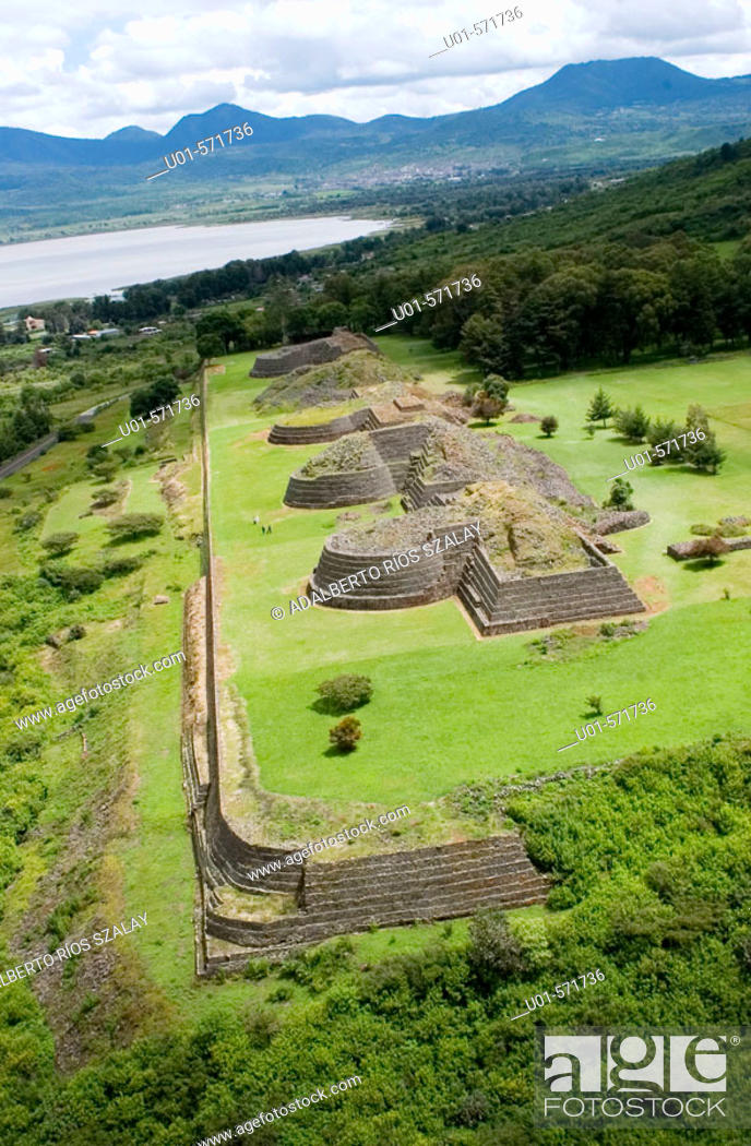 Stock Photo: Yacatas Pyramid Tzintzuntzan Michoacan Mexico.