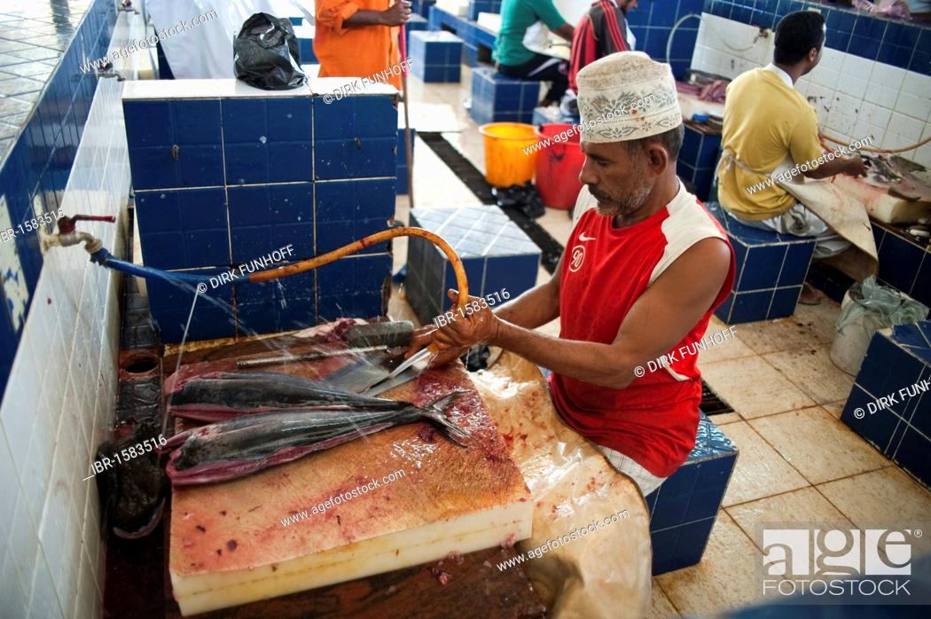 Stock Photo: Fish market in Muttrah, Oman, Middle East.