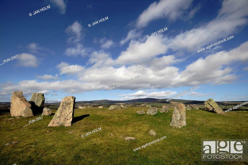 Stock Photo: Tomnaverie stone circle at Tarland.