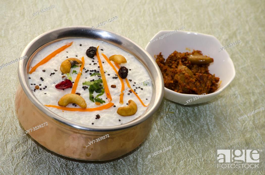 Stock Photo: Indian Foods on the table. The typical food idea of India is curry with so much spices.
