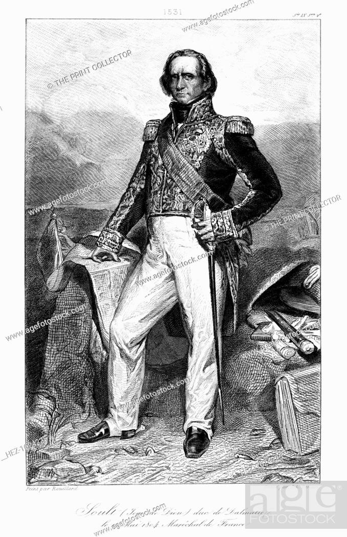 Stock Photo: Nicolas Jean de Dieu Soult (1769-1851), duc de Dalmatie, 1839. Soult, the Hand of Iron, was a French general and statesman, named Marshal of France in 1804.