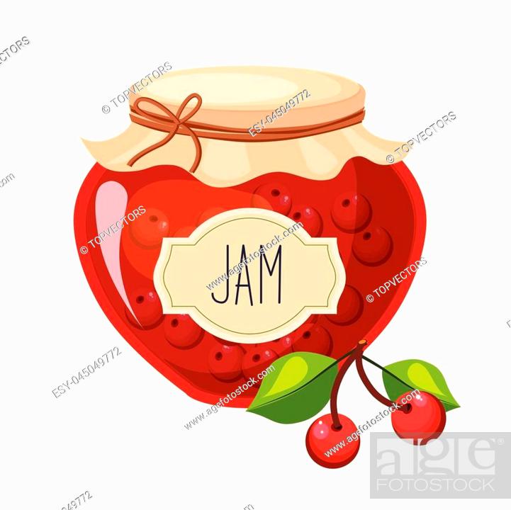 Download Sweet Cherry Red Jam Glass Jar Filled With Berry With Template Label Illustration Stock Vector Vector And Low Budget Royalty Free Image Pic Esy 045049772 Agefotostock PSD Mockup Templates