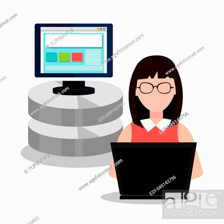 Young Man Avatar Character Laptop Vector Stock Vector Royalty Free  542820706  Shutterstock