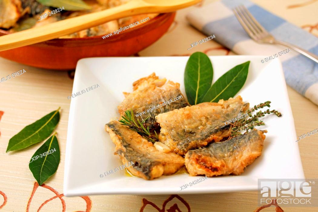 Stock Photo: Pickled mackerel.