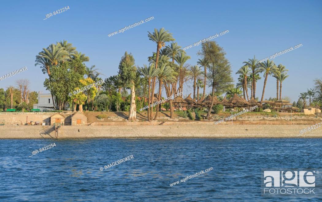 Stock Photo: Nile, Jolie Ville Hotel Resort, Kings Island, Luxor, Egypt, Africa.