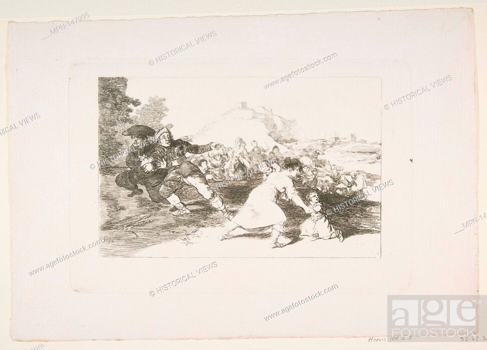 Stock Photo: Plate 44 from 'The Disasters of War' (Los Desastres de la Guerra): 'I saw it' (Yo lo vi.). Series/Portfolio: The Disasters of War; Artist: Goya (Francisco de.