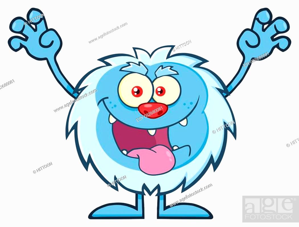 Scary Yeti Cartoon Mascot Character With Open Arms And Mouth, Stock Vector,  Vector And Low Budget Royalty Free Image. Pic. ESY-032680081 | agefotostock