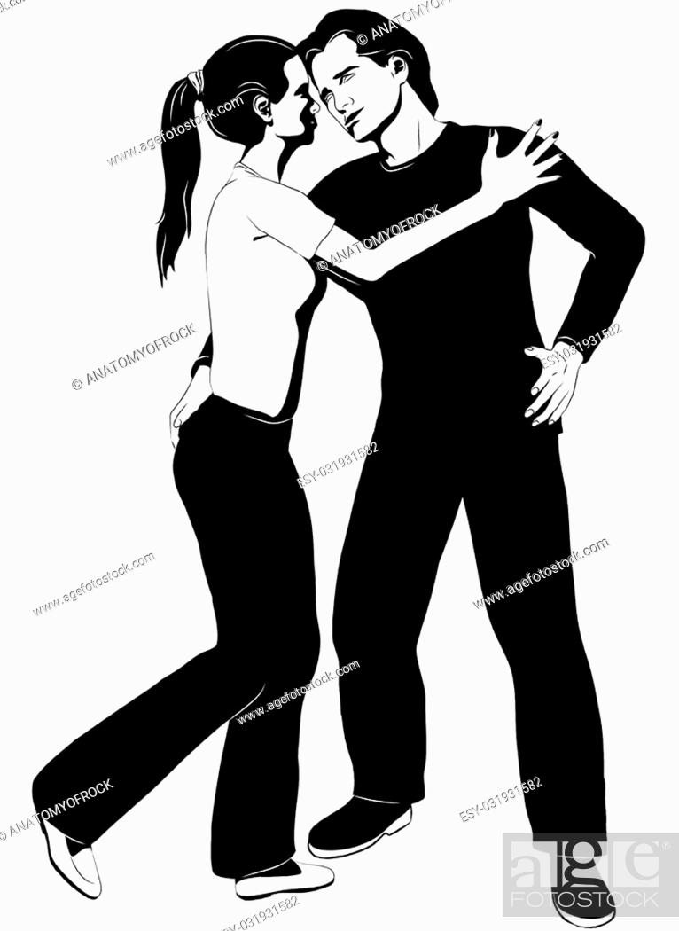 black and white clipart drawing of a romantic couple in love, Stock Photo,  Picture And Low Budget Royalty Free Image. Pic. ESY-031931582 | agefotostock