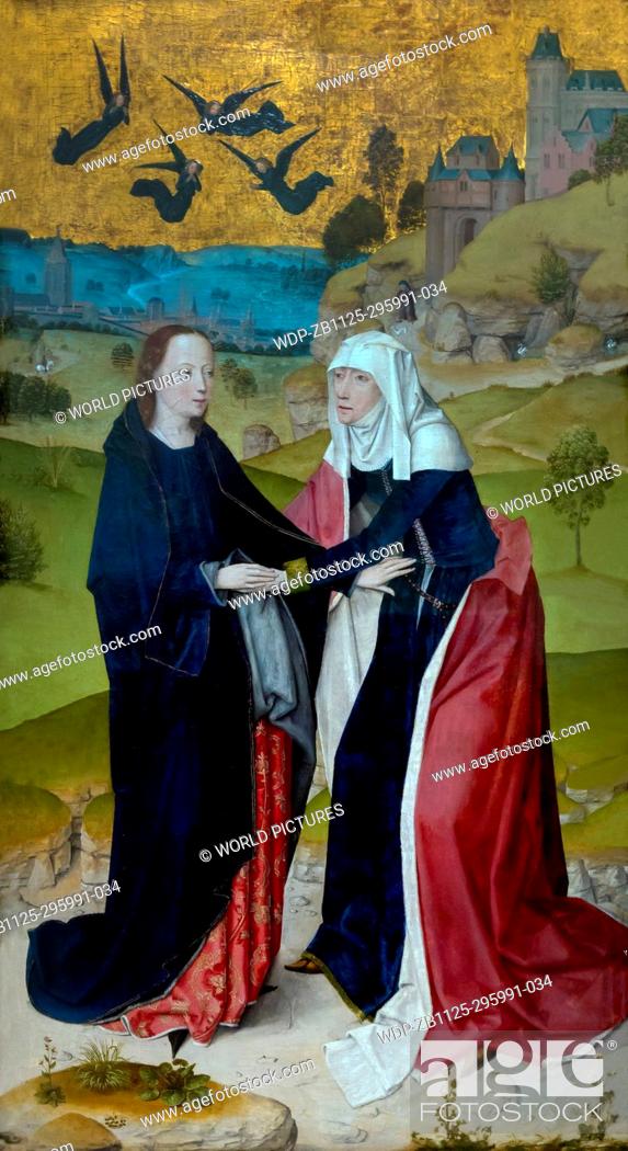 Stock Photo: Visitation, by Master of the Life of the Virgin, 1465-1475, Boijmans van Beuningen Museum, Rotterdam, Netherlands, Europe.