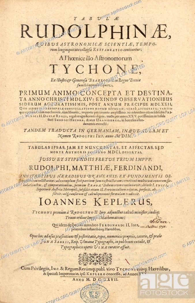 Photo de stock: Rundtempel als Allegorie zur Geschichte der Astronomie, Title page of the work, ill., 1, before p. 2, Kepler, Johannes (inv.); Coler, Georg (sc.