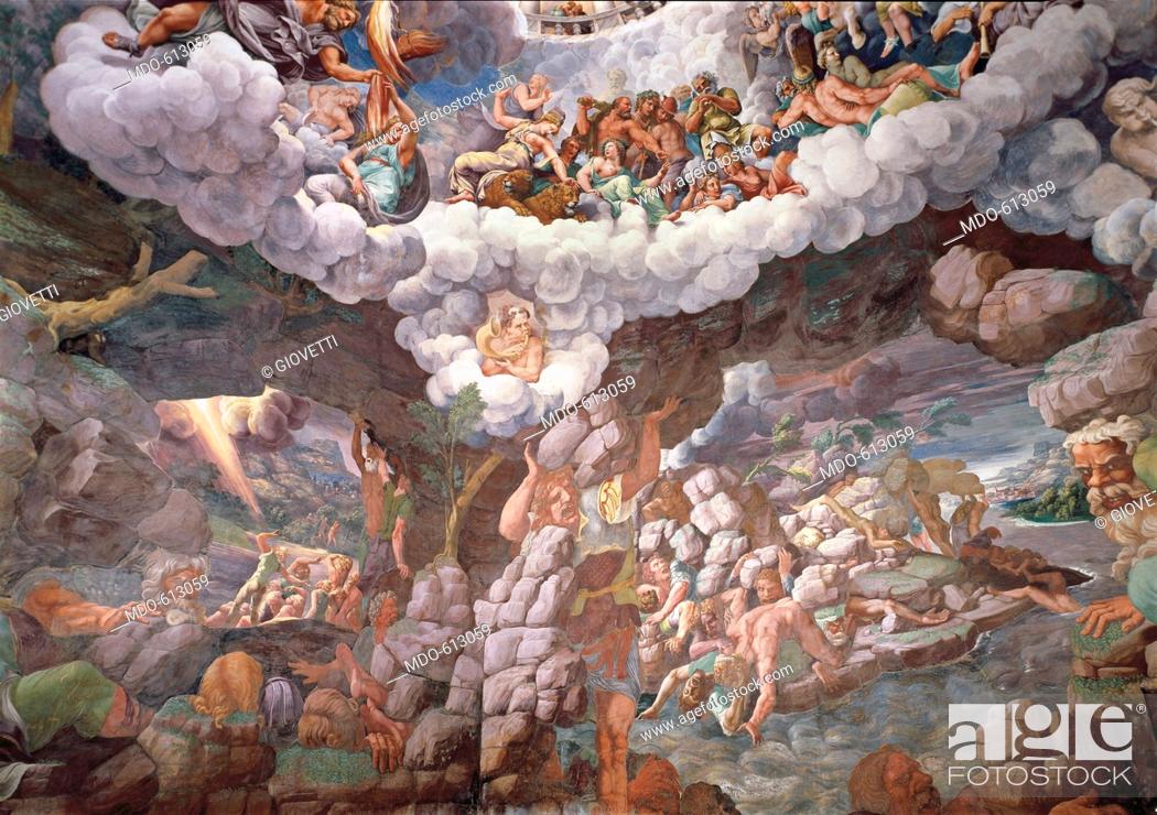 Photo de stock: The Fall of the Giants (La caduta dei Giganti), by Giulio Pippi known as Giulio Romano, 1532 - 1534, 16th Century, fresco.