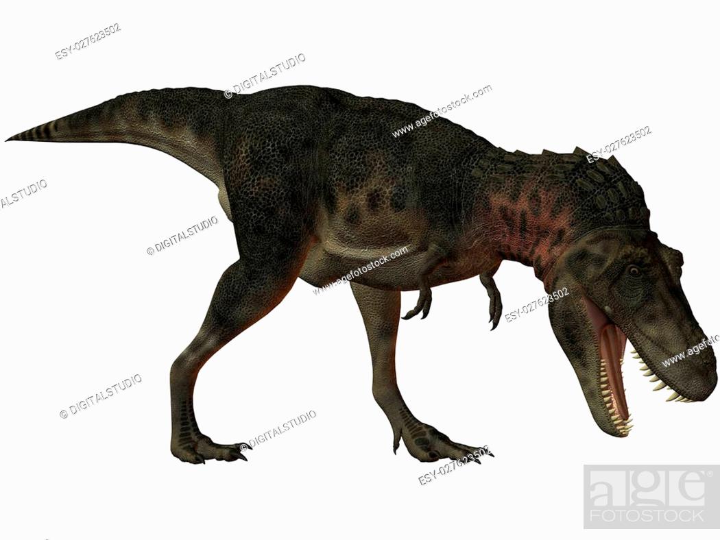 Stock Photo: 3D Render of an Tarbosaurus Bataar-3D Dinosaur.