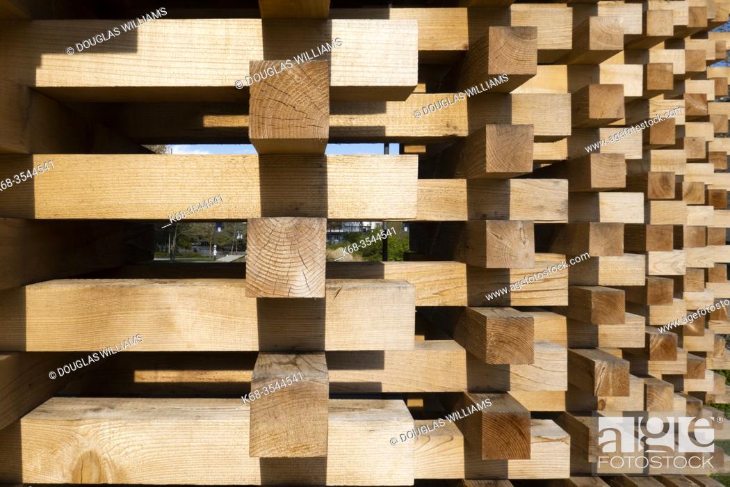 Stock Photo: C-Shore, 2019, wooden pavilion at the University of British Columbia, Vancouver, BC, Canada.