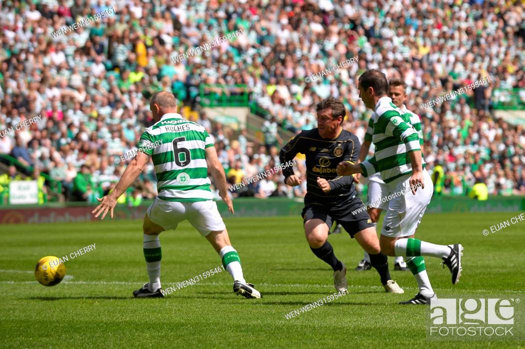 Stock Photo: Charity match held at Celtic Park between Henrik's Heros vs Lubo's Legends. Featuring: Lubo Moravcik, Bobo Baldé Where: Glasgow.