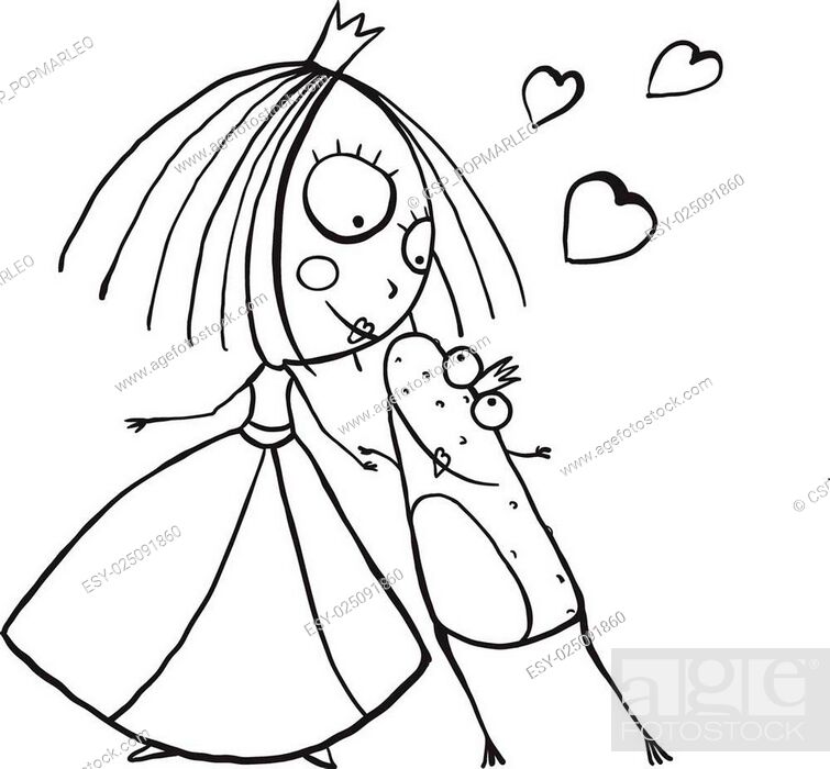 Baby Princess Coloring Book Stock Illustration - Download Image Now -  Cartoon, Cheerful, Coloring Book Page - Illlustration Technique - iStock