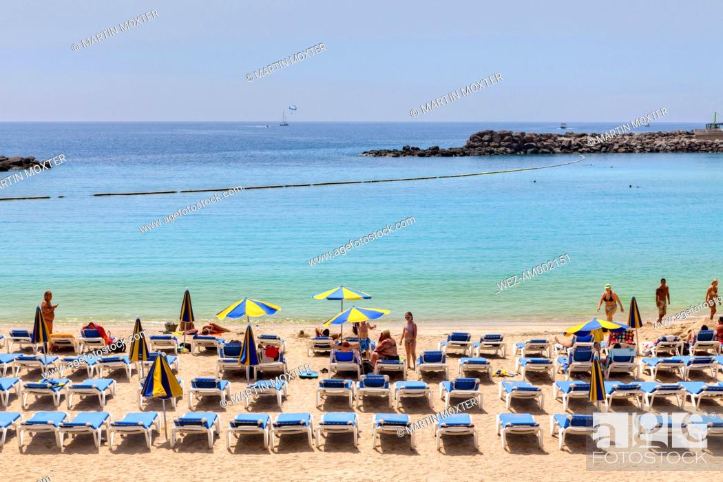 Stock Photo: Spain, Canary Islands, Gran Canaria, Puerto Rico, Playa Armadores.