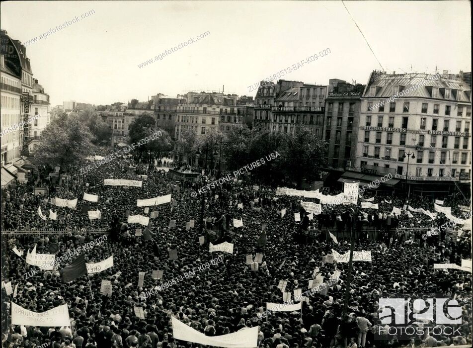 Stock Photo: May 13, 1968 - Students and Workers Protesting in Paris (Credit Image: © Keystone Press Agency/Keystone USA via ZUMAPRESS.com).