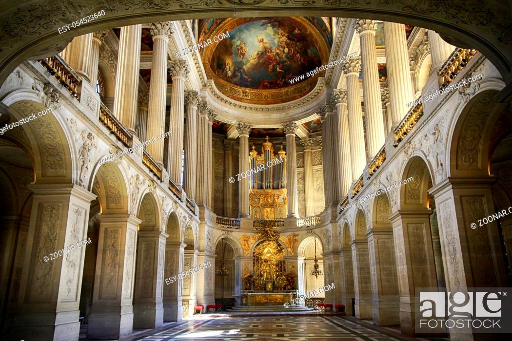 Stock Photo: Royal Chapel of Versailles Palace, Paris, France.