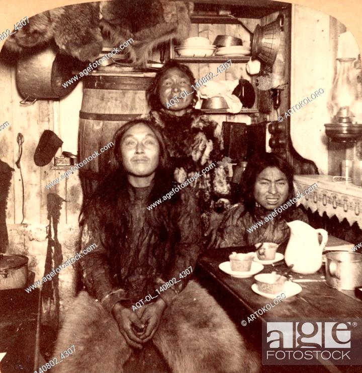 Stock Photo: Interior of Fort Magnesia, Cape Sabine, Ellesmere Land, 1902. Ellesmere Island is part of the Qikiqtaaluk Region of the Canadian territory of Nunavut.