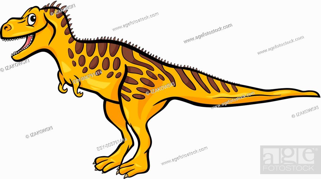 Stock Vector: cartoon illustration of tarbosaurus dinosaur.