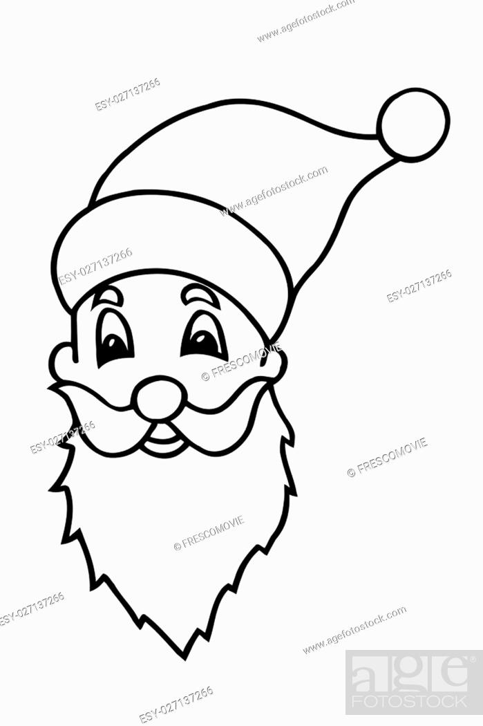 Monochrome freehand drawn cartoon tired santa claus face, Stock Vector,  Vector And Low Budget Royalty Free Image. Pic. ESY-027137266 | agefotostock