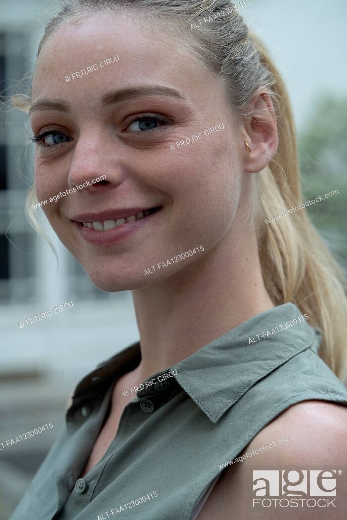 Stock Photo: Close-up of young woman.