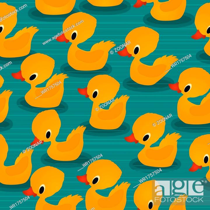 Stock Photo: Baby ducks pattern.