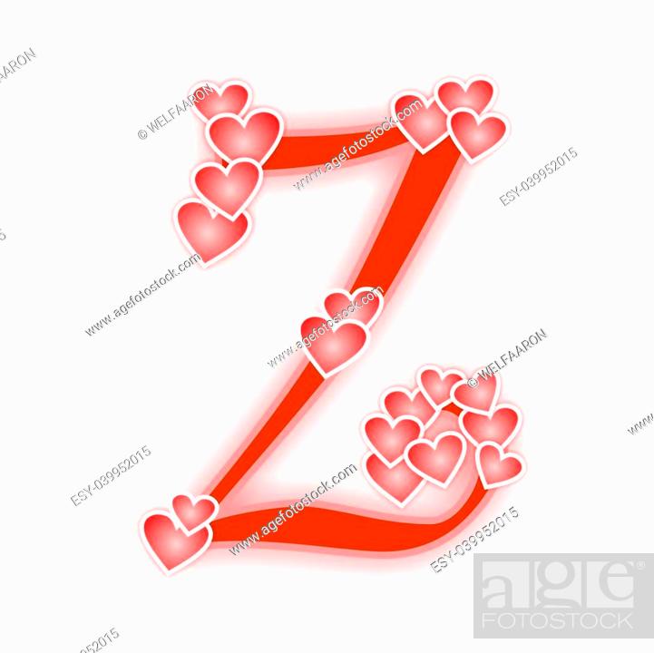 Love alphabet decorated with hearts, uppercase or capital letter Z, Stock  Photo, Picture And Low Budget Royalty Free Image. Pic. ESY-039952015 |  agefotostock