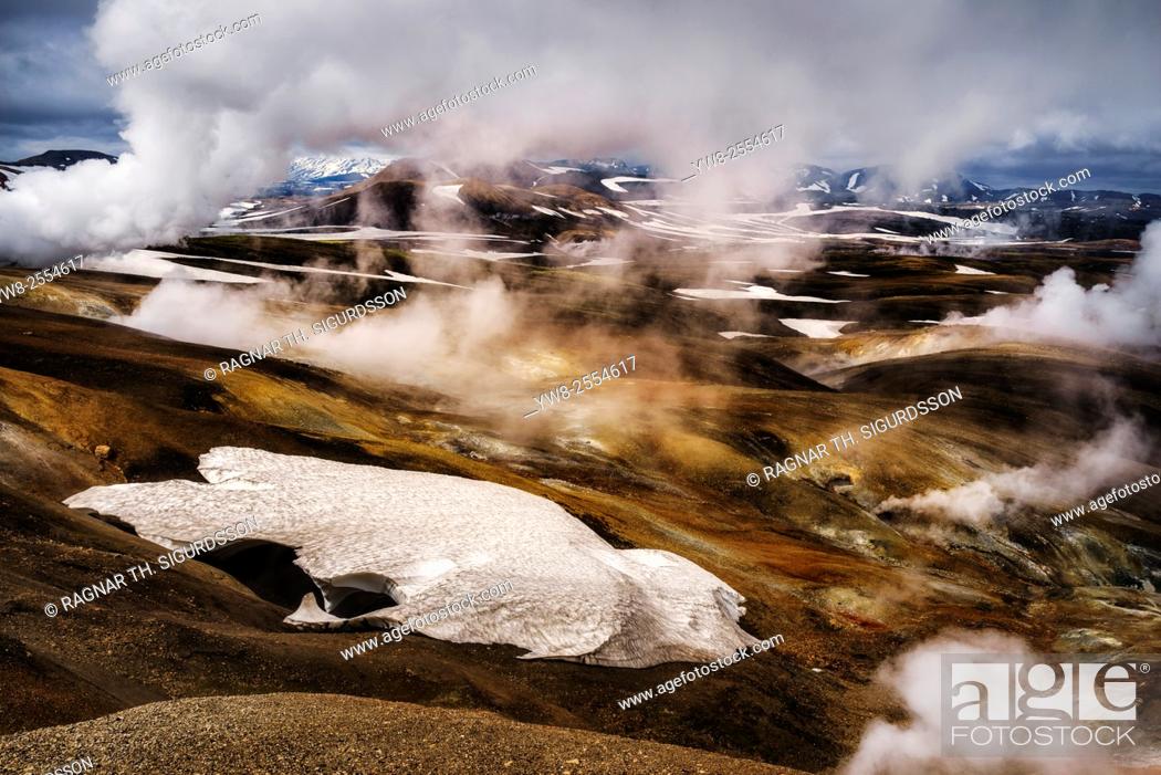 Stock Photo: Geothermal areas, Hrafntinnusker, Central Highlands Iceland.