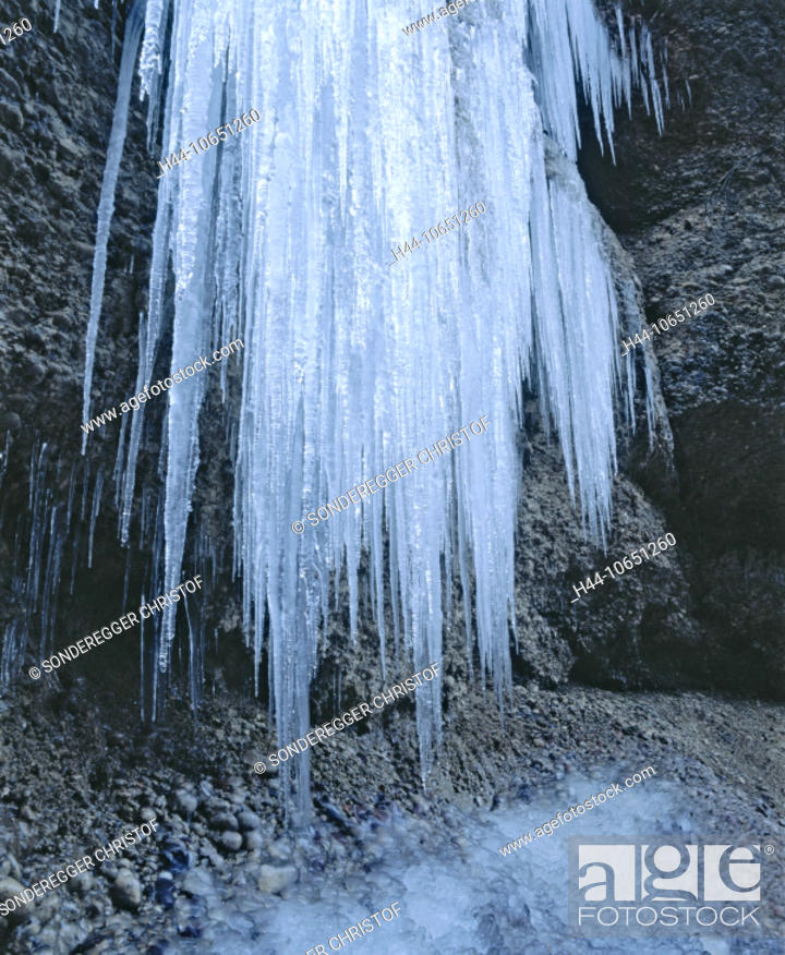 Stock Photo: 10651260, iceboundly, ice, icicle, froze, winter freezes, waterfall,.