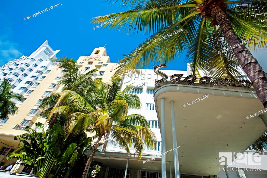 Sagamore Hotel and Delano Hotel, Collins Avenue, South Beach, Miami, Florida,  USA, Stock Photo, Picture And Rights Managed Image. Pic. C46-1432057 |  agefotostock