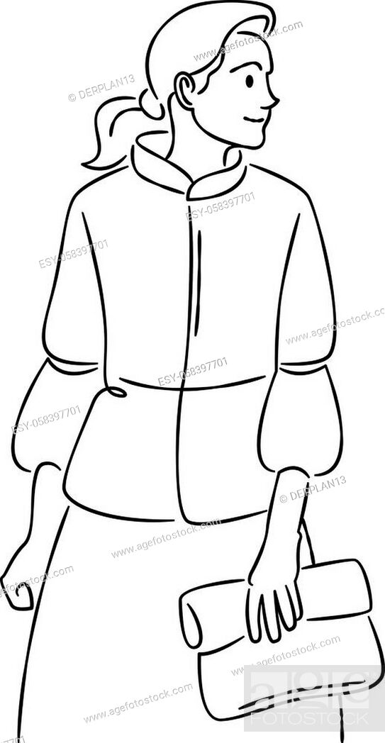 Fashion Technical Flat Sketch of a Handbag Stock Illustration -  Illustration of craft, protection: 150847771