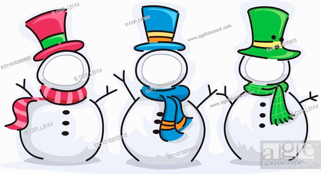 Snowman Face Frame, Stock Vector, Vector And Low Budget Royalty Free Image.  Pic. ESY-018200805 | agefotostock