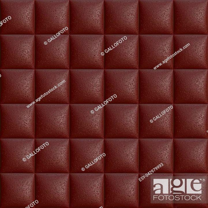 Stock Photo: 3d seamless tile pattern brown leather background.