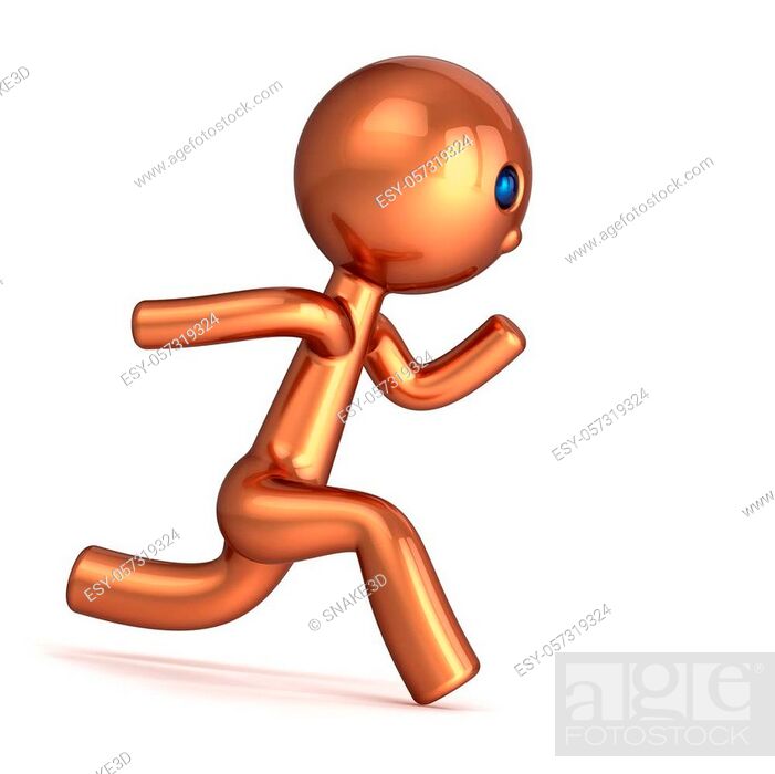 runner cartoon character man stylized champion number one 1 golden, Stock  Photo, Picture And Low Budget Royalty Free Image. Pic. ESY-057319324 |  agefotostock