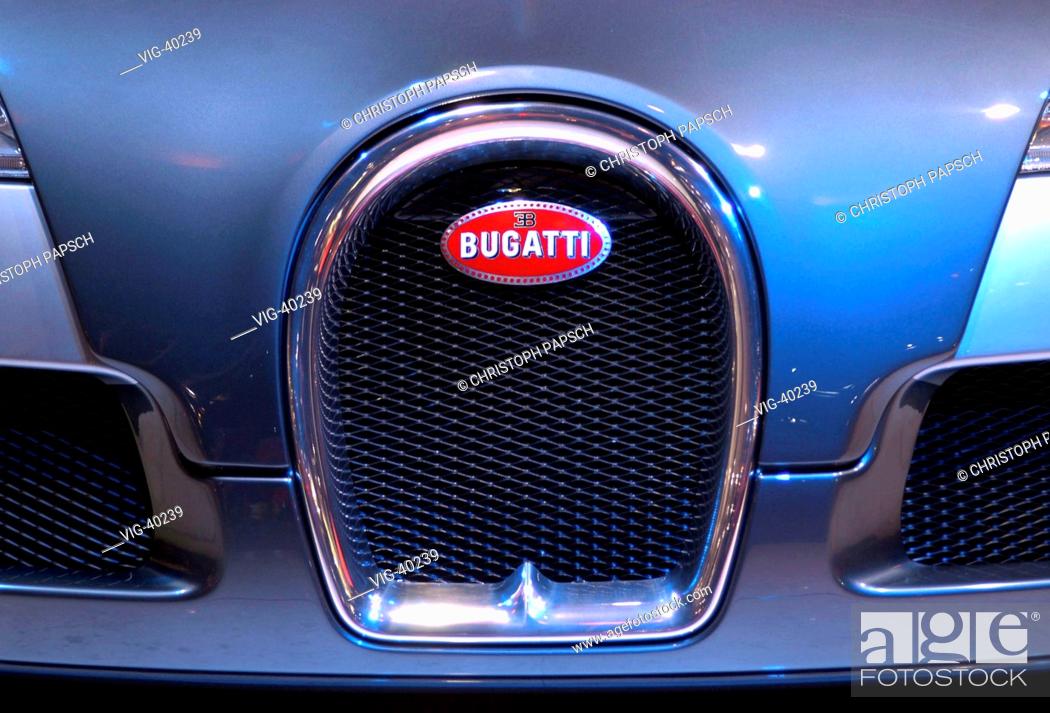 Bugatti Logo At A Radiator Grille. - Frankfurt, Germany, 11/09/2003, Stock  Photo, Picture And Rights Managed Image. Pic. Vig-40239 | Agefotostock
