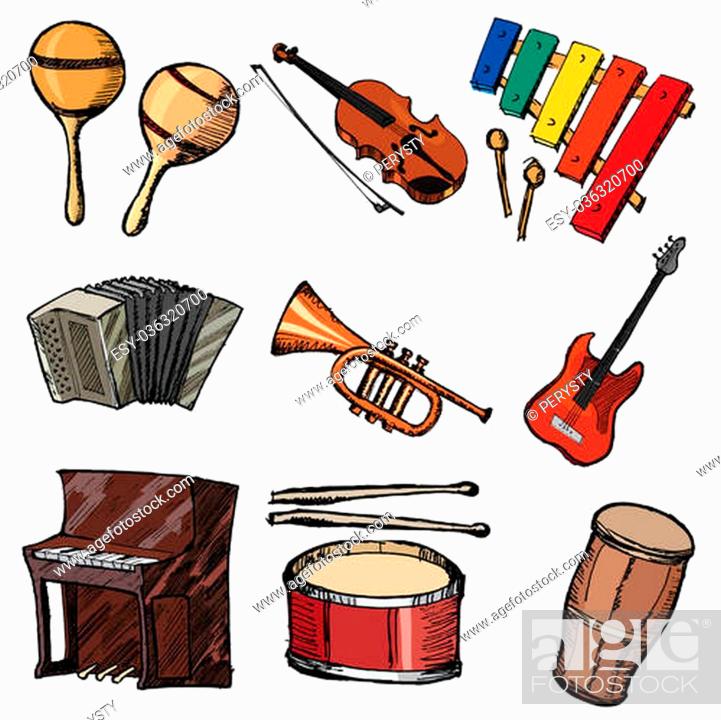 Hand Drawn Musical Instruments Images – Browse 192,525 Stock Photos,  Vectors, and Video | Adobe Stock