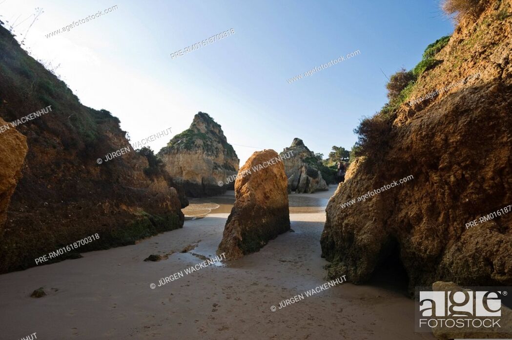 Stock Photo: Praia dos Tres Irmaos near Alvor, Algarve, Portugal, Europe.